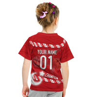 Personalized Turkey Football Bozkurt Mascot Kid T Shirt Turkish Flag Crescent Moon Red And White Comic Art