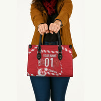Personalized Turkey Football Bozkurt Mascot Leather Bag Turkish Flag Crescent Moon Red And White Comic Art