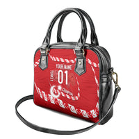 Personalized Turkey Football Bozkurt Mascot Shoulder Handbag Turkish Flag Crescent Moon Red And White Comic Art