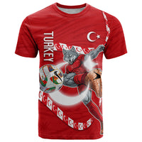 Personalized Turkey Football Bozkurt Mascot T Shirt Turkish Flag Crescent Moon Red And White Comic Art