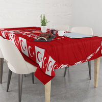 Personalized Turkey Football Bozkurt Mascot Tablecloth Turkish Flag Crescent Moon Red And White Comic Art