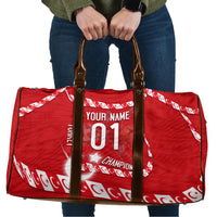 Personalized Turkey Football Bozkurt Mascot Travel Bag Turkish Flag Crescent Moon Red And White Comic Art