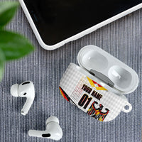 Personalized Germany Football Bear Mascot AirPods Case Germany Flag Eagle Shield Distressed Comic Art
