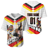 Personalized Germany Football Bear Mascot Baseball Jersey Germany Flag Eagle Shield Distressed Comic Art