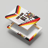 Personalized Germany Football Bear Mascot Canvas Wall Art Germany Flag Eagle Shield Distressed Comic Art