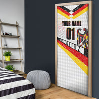 Personalized Germany Football Bear Mascot Door Cover Germany Flag Eagle Shield Distressed Comic Art