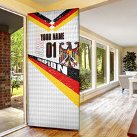 Personalized Germany Football Bear Mascot Door Cover Germany Flag Eagle Shield Distressed Comic Art