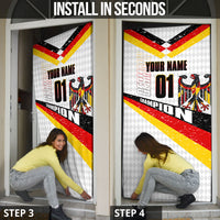 Personalized Germany Football Bear Mascot Door Cover Germany Flag Eagle Shield Distressed Comic Art