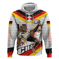Personalized Germany Football Bear Mascot Hoodie Germany Flag Eagle Shield Distressed Comic Art