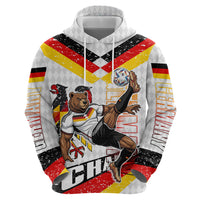Personalized Germany Football Bear Mascot Hoodie Germany Flag Eagle Shield Distressed Comic Art
