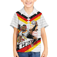 Personalized Germany Football Bear Mascot Kid Hawaiian Shirt Germany Flag Eagle Shield Distressed Comic Art