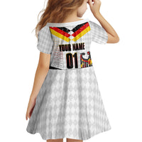 Personalized Germany Football Bear Mascot Kid Short Sleeve Dress Germany Flag Eagle Shield Distressed Comic Art