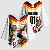 Personalized Germany Football Bear Mascot Kimono Sleeve Blouse Germany Flag Eagle Shield Distressed Comic Art
