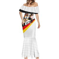Personalized Germany Football Bear Mascot Mermaid Dress Germany Flag Eagle Shield Distressed Comic Art