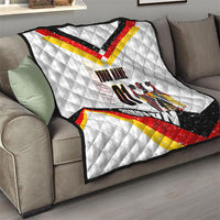 Personalized Germany Football Bear Mascot Quilt Germany Flag Eagle Shield Distressed Comic Art