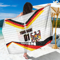 Personalized Germany Football Bear Mascot Sarong Germany Flag Eagle Shield Distressed Comic Art