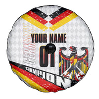 Personalized Germany Football Bear Mascot Spare Tire Cover Germany Flag Eagle Shield Distressed Comic Art