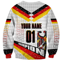 Personalized Germany Football Bear Mascot Sweatshirt Germany Flag Eagle Shield Distressed Comic Art