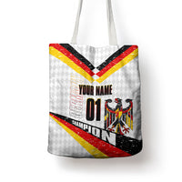Personalized Germany Football Bear Mascot Tote Bag Germany Flag Eagle Shield Distressed Comic Art
