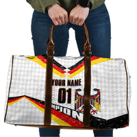 Personalized Germany Football Bear Mascot Travel Bag Germany Flag Eagle Shield Distressed Comic Art