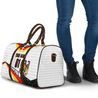 Personalized Germany Football Bear Mascot Travel Bag Germany Flag Eagle Shield Distressed Comic Art