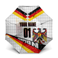 Personalized Germany Football Bear Mascot Umbrella Germany Flag Eagle Shield Distressed Comic Art