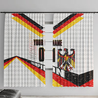 Personalized Germany Football Bear Mascot Window Curtain Germany Flag Eagle Shield Distressed Comic Art