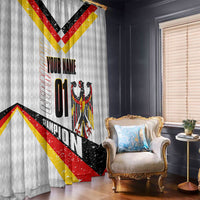 Personalized Germany Football Bear Mascot Window Curtain Germany Flag Eagle Shield Distressed Comic Art