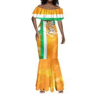 Personalized Ivory Coast Football Mermaid Dress Elephant Mascot Flag - Comic Style Graphic