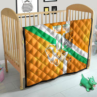 Personalized Ivory Coast Football Quilt Elephant Mascot Flag - Comic Style Graphic