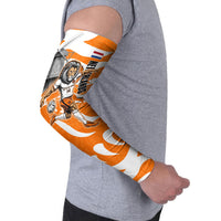 Personalized Netherlands Football Lion Mascot Arm Sleeves Dutch Orange Flag Windmill Symbol Comic