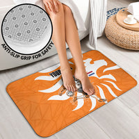 Personalized Netherlands Football Lion Mascot Bathroom Set Dutch Orange Flag Windmill Symbol Comic