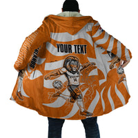 Personalized Netherlands Football Lion Mascot Cloak Dutch Orange Flag Windmill Symbol Comic