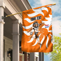 Personalized Netherlands Football Lion Mascot Garden Flag Dutch Orange Flag Windmill Symbol Comic
