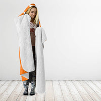 Personalized Netherlands Football Lion Mascot Hooded Blanket Dutch Orange Flag Windmill Symbol Comic