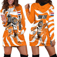 Personalized Netherlands Football Lion Mascot Hoodie Dress Dutch Orange Flag Windmill Symbol Comic