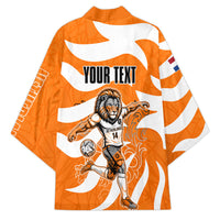 Personalized Netherlands Football Lion Mascot Kimono Dutch Orange Flag Windmill Symbol Comic