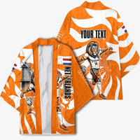 Personalized Netherlands Football Lion Mascot Kimono Dutch Orange Flag Windmill Symbol Comic