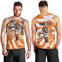 Personalized Netherlands Football Lion Mascot Men Tank Top Dutch Orange Flag Windmill Symbol Comic