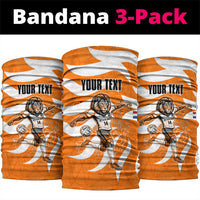 Personalized Netherlands Football Lion Mascot Neck Gaiter Dutch Orange Flag Windmill Symbol Comic