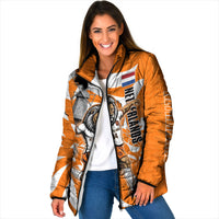 Personalized Netherlands Football Lion Mascot Padded Jacket Dutch Orange Flag Windmill Symbol Comic