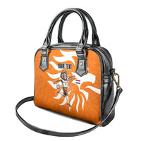 Personalized Netherlands Football Lion Mascot Shoulder Handbag Dutch Orange Flag Windmill Symbol Comic