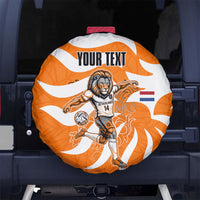 Personalized Netherlands Football Lion Mascot Spare Tire Cover Dutch Orange Flag Windmill Symbol Comic