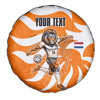 Personalized Netherlands Football Lion Mascot Spare Tire Cover Dutch Orange Flag Windmill Symbol Comic
