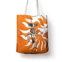 Personalized Netherlands Football Lion Mascot Tote Bag Dutch Orange Flag Windmill Symbol Comic
