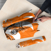 Personalized Netherlands Football Lion Mascot Umbrella Dutch Orange Flag Windmill Symbol Comic