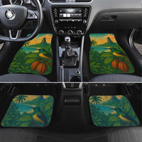 Sao Tome and Principe Tropical Island Car Mats with Bird and Cocoa Forest Print