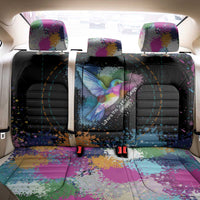 Where the Sunbird Sings Back Car Seat Cover with Sao Tome and Principe Flag and Color Splash Art