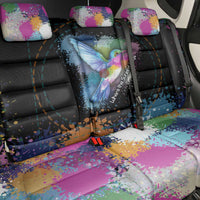 Where the Sunbird Sings Back Car Seat Cover with Sao Tome and Principe Flag and Color Splash Art