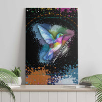 Where the Sunbird Sings Canvas Wall Art with Sao Tome and Principe Flag and Color Splash Art